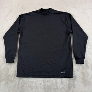 5.11 Tactical Performance Stretch Winter Mock Shirt in Black  Men Large NWOT